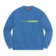 Supreme Blek Kunglig Crewneck Begränsad Upplaga Blue, Herr