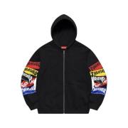 Supreme Begränsad upplaga Multi Logo Zip Up Hoodie Svart Black, Herr