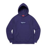 Supreme Begränsad upplaga Box Logo Hoodie Navy Blue, Herr