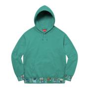 Supreme Begränsad upplaga ikoner hoodie mörk aqua Green, Herr