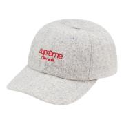 Supreme Vaxad ull 6-panel grå hatt Gray, Unisex