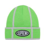 Supreme Begränsad upplaga Lime Grid Beanie Green, Unisex