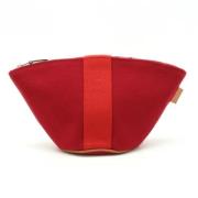 Hermès Vintage Pre-owned Canvas necessrer Red, Dam