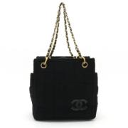 Chanel Vintage Pre-owned Bomull chanel-vskor Black, Dam