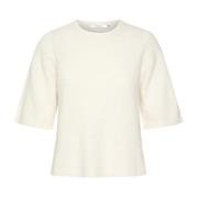 Gestuz Alphagz Tee Noos Stickad Elfenben Beige, Dam