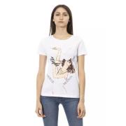 Trussardi Elegant Vit T-shirt med Framtryck White, Dam
