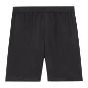 Supreme Svarta Silke Twill Logo Print Shorts Black, Herr