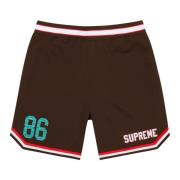 Supreme Begränsad upplaga Faux Croc Basketboll Shorts Brown, Herr