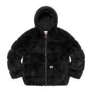 Supreme Begränsad upplaga Faux Fur Hooded Jacket Black, Herr