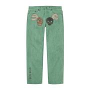 Supreme Kinesiska Muren Canvas Gröna Jeans Green, Herr