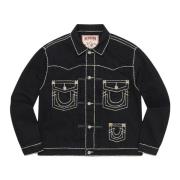 Supreme Begränsad upplaga Denim Trucker Jacket Svart Black, Herr