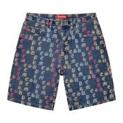 Supreme Gradient Jacquard Denim Shorts Blue, Herr