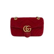 Gucci Vintage Pre-owned Sammet gucci-vskor Red, Dam