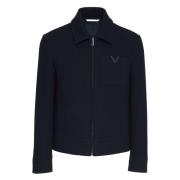 Valentino Garavani Quiltad Jacka med Metalldetalj Blue, Herr