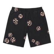 Supreme Begränsad Upplaga Svarta Sweatshorts med Tryckt Motiv Black, H...