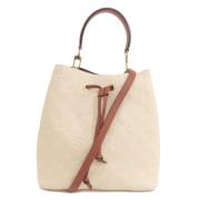 Louis Vuitton Vintage Pre-owned Tyg louis-vuitton-vskor Beige, Dam