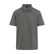 Brioni Reseda Lead Polo Shirt Gray, Herr