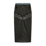 Blumarine Kjol gjord av kombinerade material Black, Dam