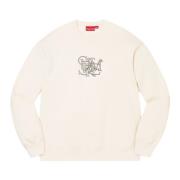 Supreme Begränsad Upplaga Naturlig Crewneck Beige, Herr