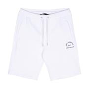 Karl Lagerfeld Broderad Logo Jersey Shorts White, Herr