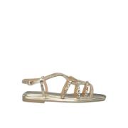 Alma EN Pena Rhinestone Flätad Sandal Yellow, Dam