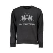 La Martina Raffinerad Bomull Långärmad Sweatshirt Black, Herr