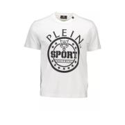 Plein Sport Dynamisk Vit Bomull T-shirt White, Herr