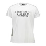 Diesel Vit Bomull Kortärmad T-shirt White, Herr