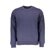 North Sails Blått Logo Sweatshirt med Rund Hals Blue, Herr