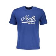 North Sails Tryck Logo Rund Hals T-Shirt Blue, Herr