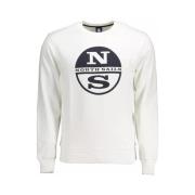 North Sails Elegant vit rund hals sweatshirt White, Herr