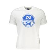 North Sails Tryckt Logotyp Rund Hals T-shirt White, Herr