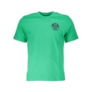 North Sails Tryck Logo Rund Hals T-shirt Green, Herr