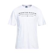 North Sails Elegant vit bomullst-shirt White, Herr