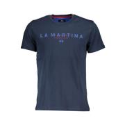 La Martina Blå Bomull Casual T-shirt Blue, Herr