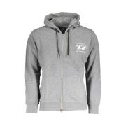 La Martina Elegant Grå Hoodie med Broderi Gray, Herr