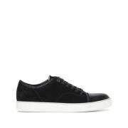 Lanvin Svarta Lädersneakers Black, Herr