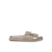 Alma EN Pena Dekorerad Platt Sandal Yellow, Dam