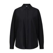 Riani Elastisk Blus med Knappstängning Black, Dam