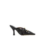 Bottega Veneta Kaninhälsade mules Black, Dam