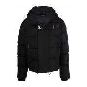 Dsquared2 Svart Logotyp Tryck Pufferjacka Black, Herr