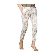 Mason's Curvy Chino Capri Byxor med Blommönster Multicolor, Dam