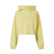 Calvin Klein Gathered Hem Cropped Hoodie Gul Sand Yellow, Dam