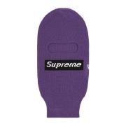 Supreme Begränsad upplaga Box Logo Balaclava Mörk Lila Purple, Unisex