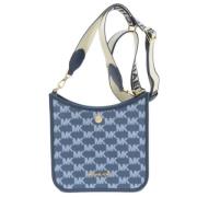 Michael Kors Pre-owned Pre-owned Canvas axelremsvskor Blue, Dam