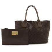 Bottega Veneta Vintage Pre-owned Tyg totevskor Brown, Dam