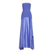 Solace London Elegant Alessandra Maxi Klänning Kollektion Blue, Dam