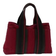 Hermès Vintage Pre-owned Canvas totevskor Red, Dam