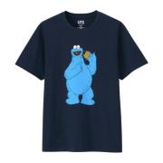 Kaws Cookie Monster Tee Navy Limited Edition Blue, Herr