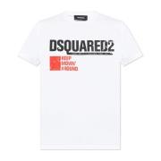 Dsquared2 T-shirt med logotyp White, Herr